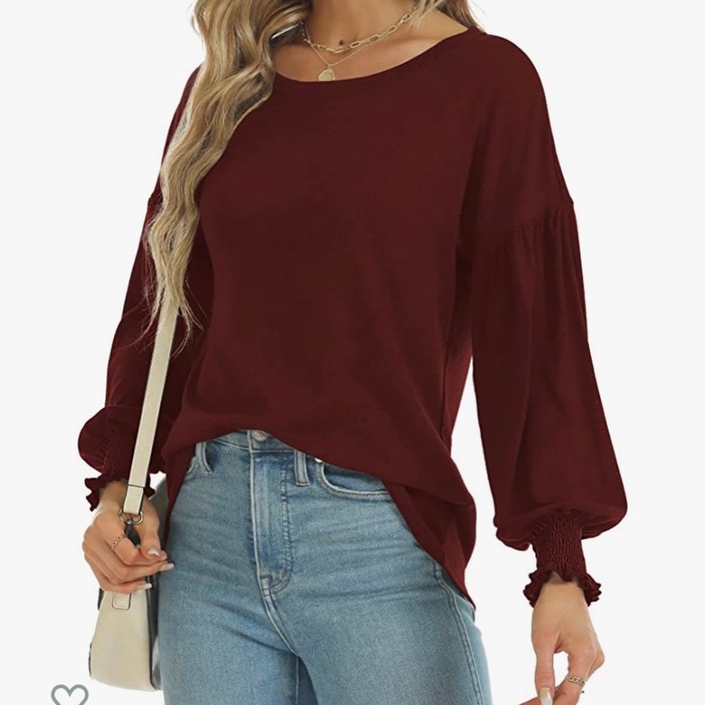 Womens long sleeve ballon sleeve NWT